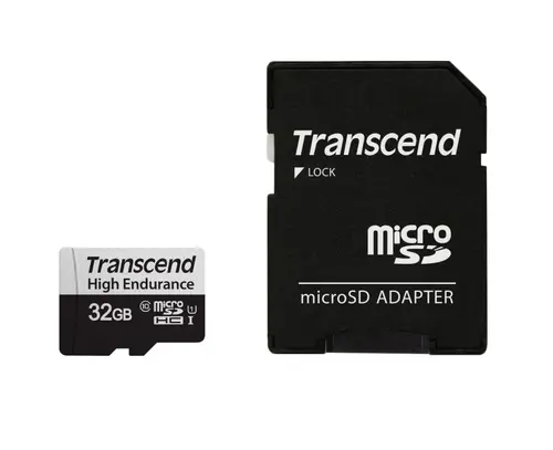 Памет, Transcend 32GB micro SD w/ adapter U1, High Endurance Памет, Transcend 32GB micro SD w/ adapter U1, High Endurance