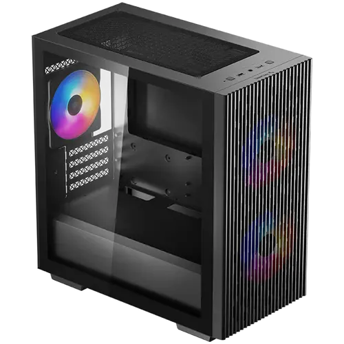 DeepCool MATREXX 40 3FS MATX Case, Mini-ITX / Micro-ATX , 1xUSB2.0, 1xUSB3.0, 1xAudio, 120mm pre-installed fan,ABS+SPCC+Tempered Glass, Mesh Panel DP-MATX-MATREXX40-3FS