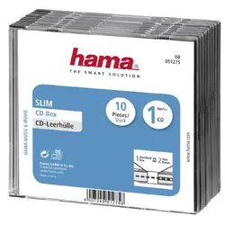 Hama Slim CD кутийки за дискове, опаковка от 10 бр, 51275