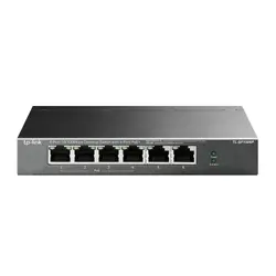 4-port 10/100Mbps Unmanaged PoE+ Switch with 2 10/100Mbps uplink ports, meta case, desktop mount, 4 802.3af/at compliant PoE+ port, 2 10/100Mbps uplink ports, DIP switches for Extend mode, Isolation mode and Priority mode, up to 250m PoE power supply