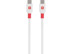 Кабел Skross, USB-C - USB-C мъжко, USB 2.0, 1.2м, Бял