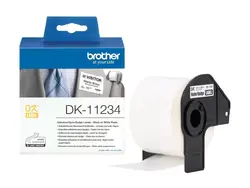 Консуматив, Brother DK-11234 Adhesive Visitor Badge Label Roll - Black on White, 60mm x 86mm