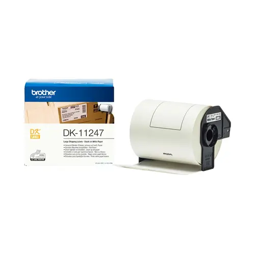 Консуматив, Brother DK-11247 Large Shipping Paper 103mm x 164mm (180), Black on White