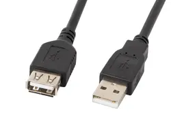 Кабел, Lanberg extension cable USB 2.0 AM-AF 2.0, 3m, black