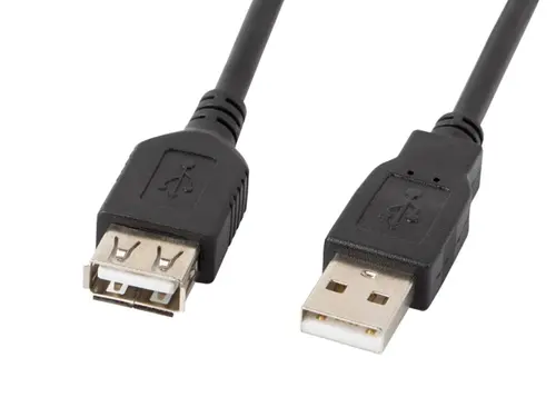 Кабел, Lanberg extension cable USB 2.0 AM-AF, 5m, black