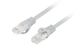 Кабел, Lanberg patchcord CAT.6 UTP LSZH CCA 0.5m Fluke Passed, Grey