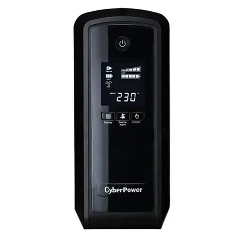 Енергоспестяващ UPS с AVR, LCD дисплей и синусоидален изход (Active PFC съвместим), 900VA/540W, 6x Schuko, Runtime at 100W ( min ):27, Surge and Spike protection; CP900EPFCLCD