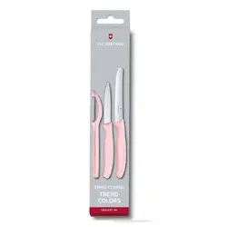 Комплект Victorinox Swiss Classic Trend Colors, два ножа и белачка, светлорозов