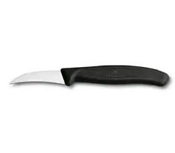 Кухненски нож Victorinox Swiss Classic за оформяне, извито острие 60 мм, черен