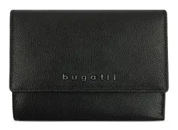 Дамски кожен портфейл Bugatti Bella Ladies Flip Wallet, RFID защита, черен