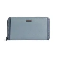 Дамски кожен портфейл Bugatti Sina Long Zip, син