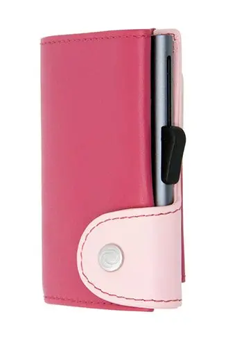 Картодържател C-SECURE с портфейл и монетник, Cherry/ Blush / Grey cardholder