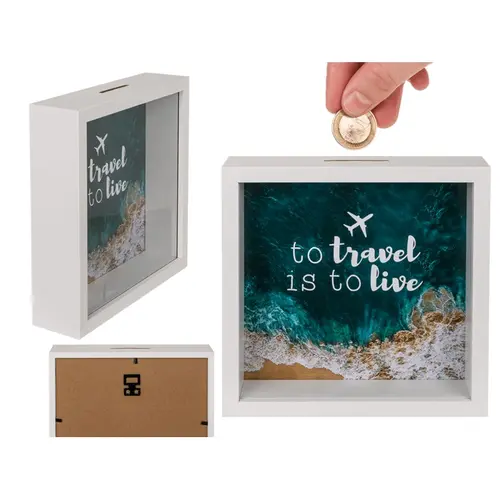 Дървена касичка “To travel is to live“