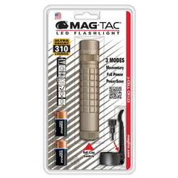 Фенер MAGTAC 2-Cell CR123 LED Plain Bazel, пясъчен блистер