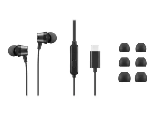 Слушалки, Lenovo USB-C Wired In-Ear Headphones Слушалки, Lenovo USB-C Wired In-Ear Headphones