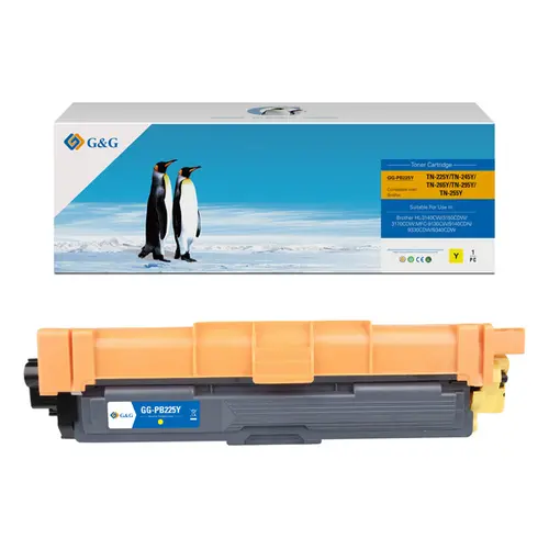 УНИВЕРСАЛНА КАСЕТА ЗА BROTHER HL 3140CW/3170CDW - Yellow - TN245Y (TN-245Y)/TN225Y (TN-225Y)/TN255Y (TN-255Y)/TN265Y (TN-265Y)/TN285Y (TN-285Y) - PN NT-PB225Y - G&G 