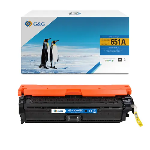КАСЕТА ЗА HP LaserJet Enterpise 700 Color/MFP M775 Series - /651A/ - Black - CE340A - PN NT-CH340FBK - G&G