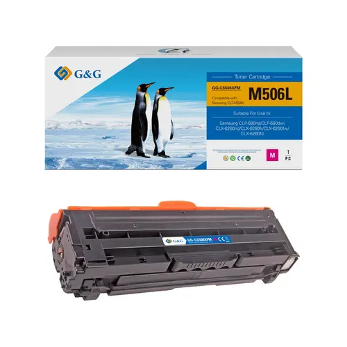 КАСЕТА ЗА SAMSUNG CLP680/CLX6260 - HIGH CAPACITY - Magenta - CLT-M506L (CLTM506L) - SU307A - PN NT-CS506XMJJ/NT-CS506XFM - G&G