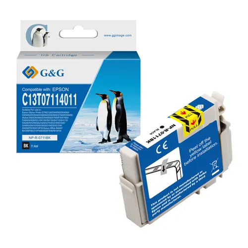 ГЛАВА ЗА EPSON D78/92/120/DX 4000/4050/4400/4450/5000/5050/6000/6050/7000F/7400/7450/S20/SX 205/400/NX 400/BX 300F - Black - T0711/T0891/T1001 - PN NP-R-0711BK - G&G