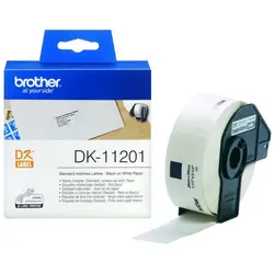 ЛЕНТА ЗА ЕТИКЕТНИ ПРИНТЕРИ BROTHER ТИП QL - STANDARD ADDRESS LABEL - 29 mm x 90 mm x 400 - PN DK11201 (DK-11201)