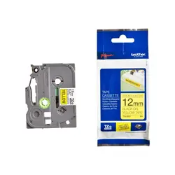 ЛЕНТА ЗА ЕТИКЕТНИ ПРИНТЕРИ BROTHER ТИП TZ - 12 mm x 8,00 m - BLACK ON YELLOW ADHESIVE TAPE - PN TZE-S631 (TZES631)