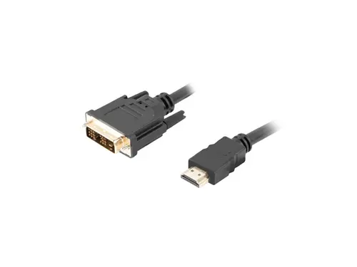 Кабел, Lanberg HDMI (M) -> DVI-D(M)(18+1) cable 1.8m, single link with gold-plated connectors, black