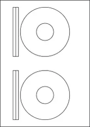 УНИВЕРСАЛНИ ЕТИКЕТИ ЗА CD ROM С ДИАМЕТЪР 116 mm - 2 броя на лист - 100 листа - PN BR0008 - OUTLET - GENTLE 