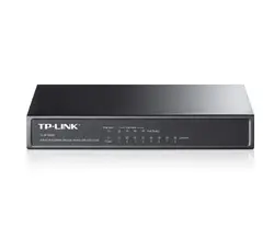 Комутатор TP-LINK TL-SF1008P, 8-порта 10/100M, 4 x PoE, неуправляем, метален