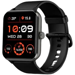 Blackview R50, 1.85-inch TFT HD, 350mAh Battery, 24-hour SpO2 Detection + Heart Rate Monitoring, Calls and SMS notification, Black