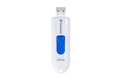 Памет, Transcend 256GB, USB3.1, Pen Drive, Capless, White