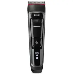 Машинка за подстригване, Beurer MN5X hair clipper, 7 Attachments, 6 adjustable cutting lengths and 4-stage fine adjustment, LED display with battery display, Battery and mains operation, travel lock display and charge display, storage bag