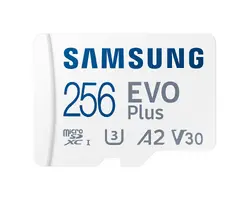 Памет, Samsung 256GB micro SD Card EVO Plus with Adapter, UHS-I interface, Read Speed up to 160MB/s