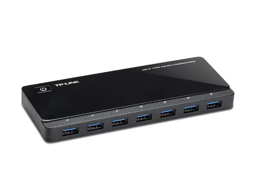 Хъб TP-LINK UH720, 7 USB 3.0 порта, 2 порта за зареждане, външно захранване