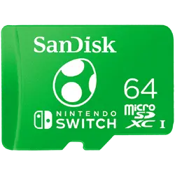 SANDISK Nintendo MicroSDXC UHS-I card for Nintendo Switch, Yoshi Edition- 64GB, Up to 100MB/s read up to 90MB/s write