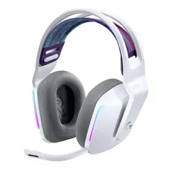 Слушалки, Logitech G733 Wireless Headset, Lightsync RGB, Lightspeed Wireless, PRO-G 40 mm Drivers, DTS Headphone:X 2.0 Surround, Blue Voice Microphone, 278 g, White