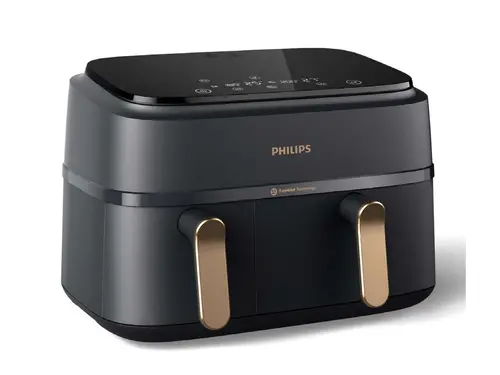 PHILIPS Airfryer Series 3000 с двойна кошница сензорен екран с 8 предварително зададени настройки Вместимост 9л