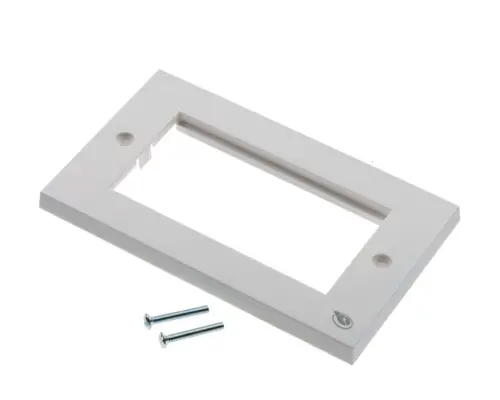 Лицев панел Brand-Rex MMCWDOUNI031, 80x147mm рамка, 2х 50х50mm отвор, бял