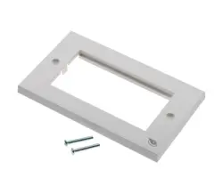Лицев панел Brand-Rex MMCWDOUNI031, 80x147mm рамка, 2х 50х50mm отвор, бял