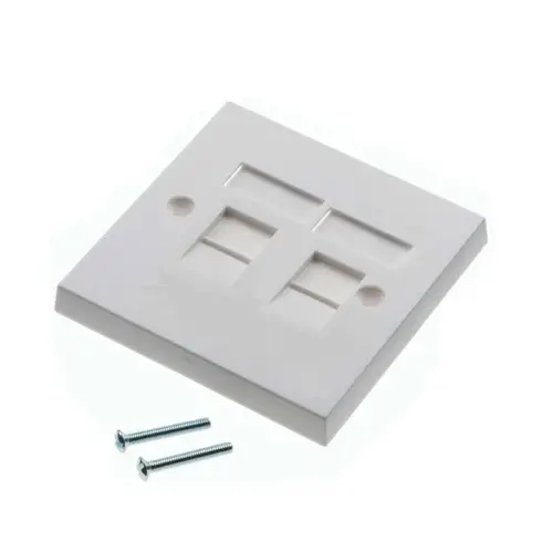 Лицев панел Brand-Rex MMCWDOUNI071, 86x86, за 2x RJ45 вложки, бял