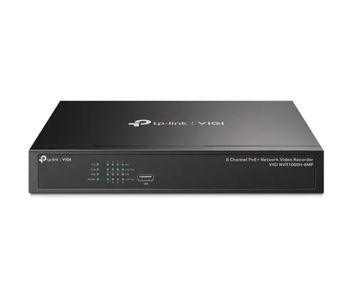 Цифров видеорекордер VIGI NVR1008H-8MP, 8-ch@2MP/4-ch @4MP, H.265+, RJ45, 1xSATA Цифров видеорекордер VIGI NVR1008H-8MP, 8-ch@2MP/4-ch @4MP, H.265+, RJ45, 1xSATA