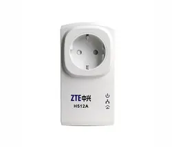 Адаптер за мрежа ZTE H512A, AV200, 1x 10/100Mbps порт, AC гнездо, комплект 2 бр.