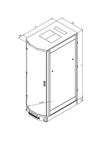 Шкаф Triton 37U/700x1000 Delta R, rear double wing door