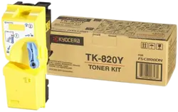 Тонер касета Kyocera TK-820Y, жълта