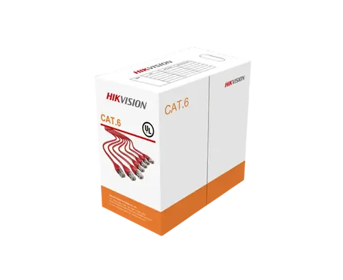 Кабел Hikvision DS-1LN6-UU, 23AWG U/UTP, cat. 6, 4P, PVC, 305m, Solid Copper