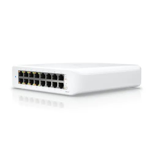 Комутатор Ubiquiti USW-Lite-16-POE, 8x Gbit PoE, 8x GBit, 45W