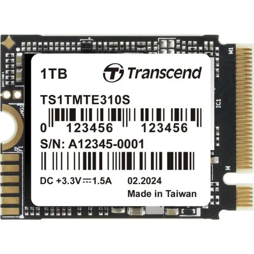 Твърд диск, Transcend 1TB, M.2 2230, PCIe Gen4x4, NVMe, 3D TLC, DRAM-less