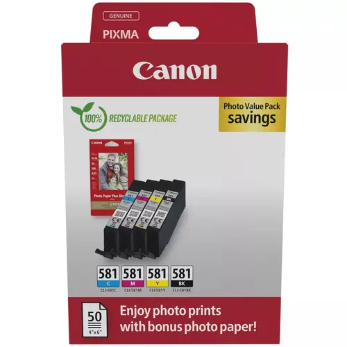 Консуматив, Canon CLI-581 C/M/Y/BK  Photo Value Pack