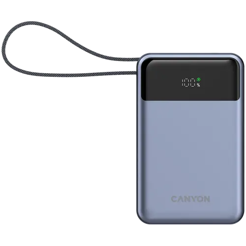 CANYON power bank OnPower 600 built-in cable 20000 mAh PD65W Dark Grey