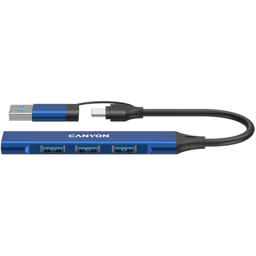 CANYON hub DS-02 4in1 USB-A/C Blue