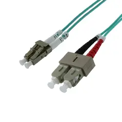 Оптична корда SeaMAX, 1m, LC-SC UPC, MM OM3 50/125, duplex, 2.0mm, LSZH